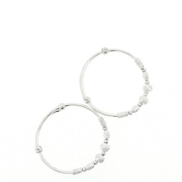 Sterling Silver Adjustable Kids Ball Bangle with internal Diameter 42mm