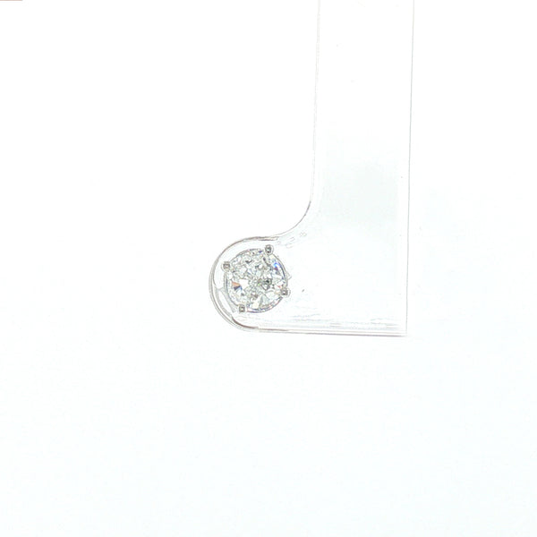 18K WG Solitaire LAB Diamond Earring-1pc