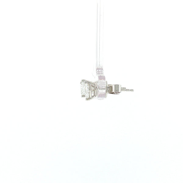 18K WG Solitaire LAB Heart Shape Diamond Earring