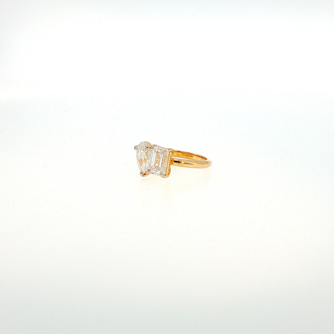 14K YG Moi Toi LAB Diamond Ring