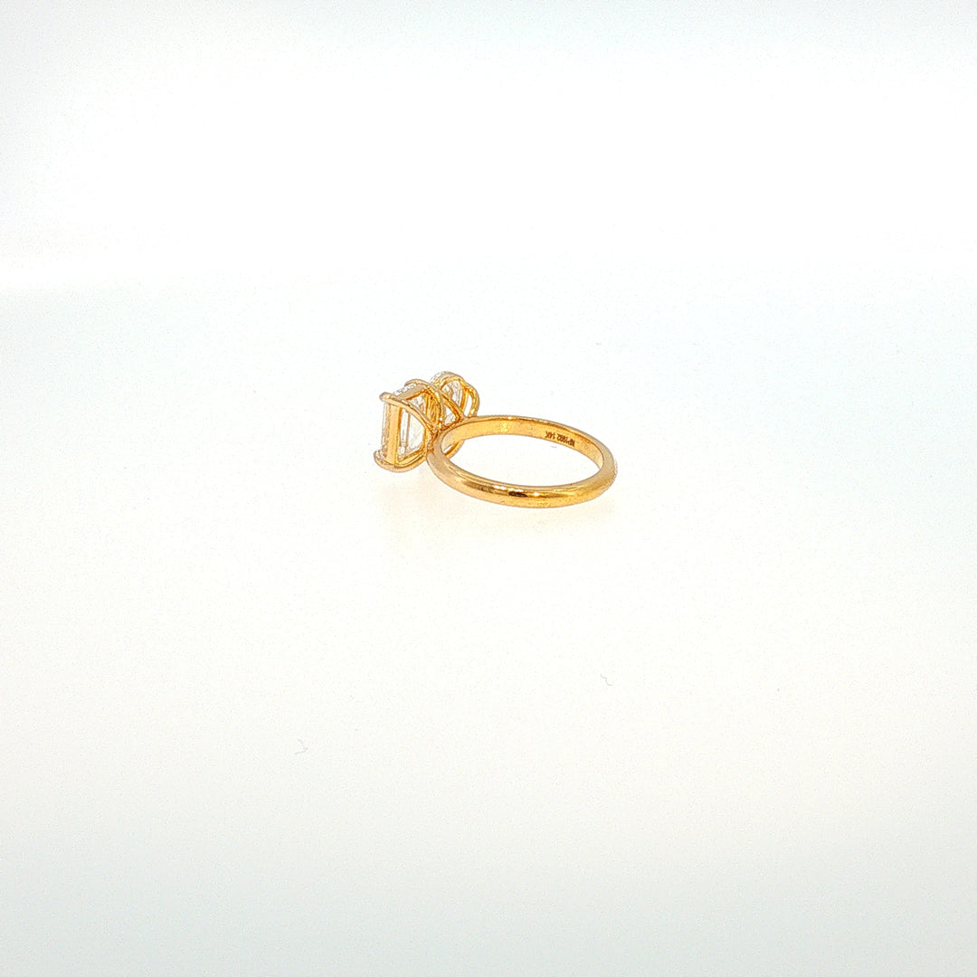 14K YG Moi Toi LAB Diamond Ring