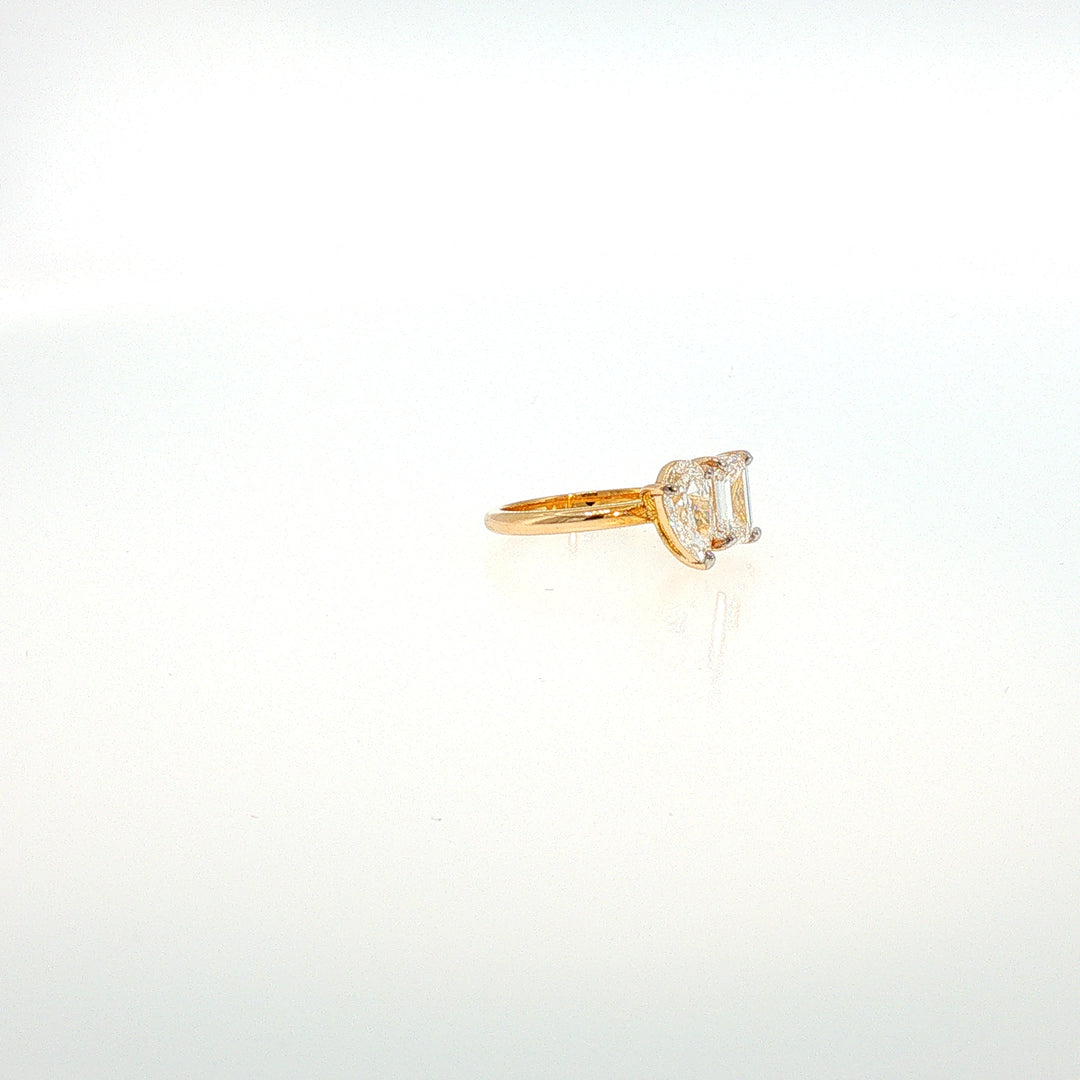 14K YG Moi Toi LAB Diamond Ring
