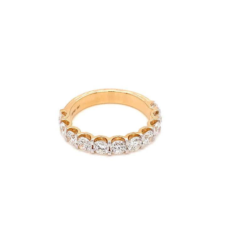18K YG LAB Grown Diamond Cluster Ring-1pc