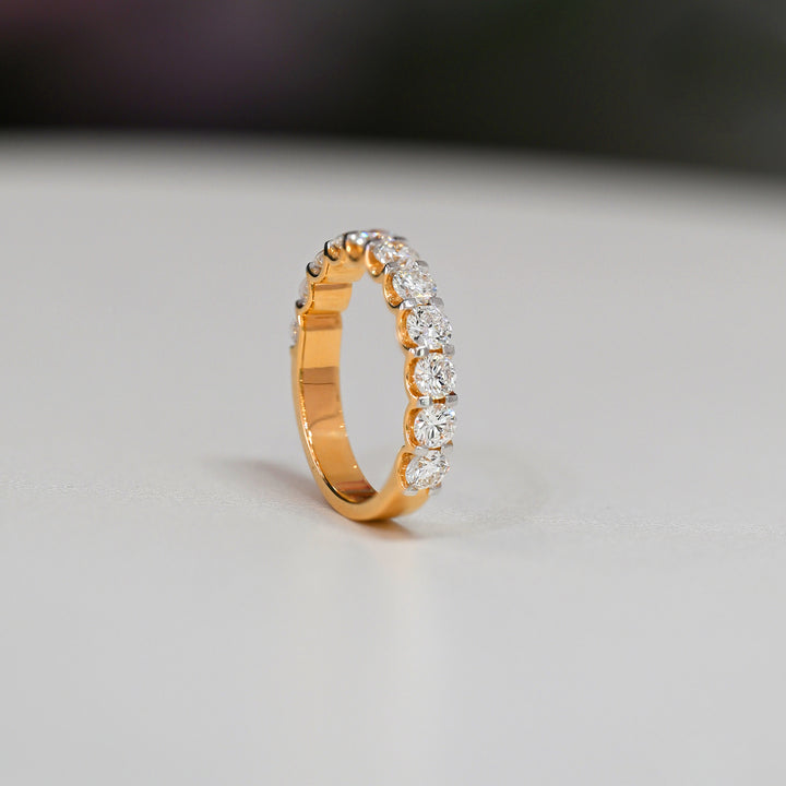 18K YG LAB Grown Diamond Cluster Ring-1pc