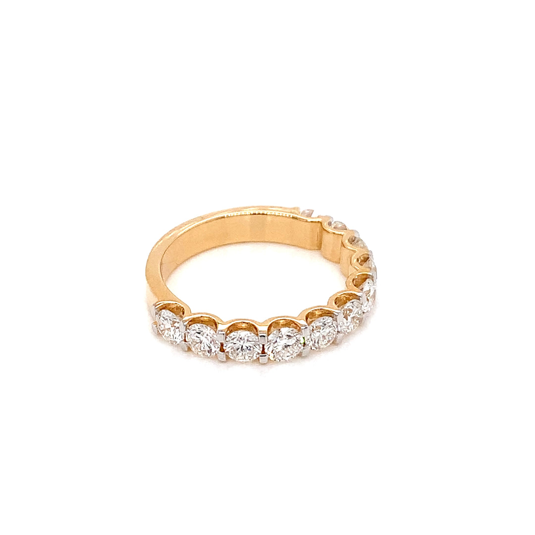 18K YG LAB Grown Diamond Cluster Ring-1pc