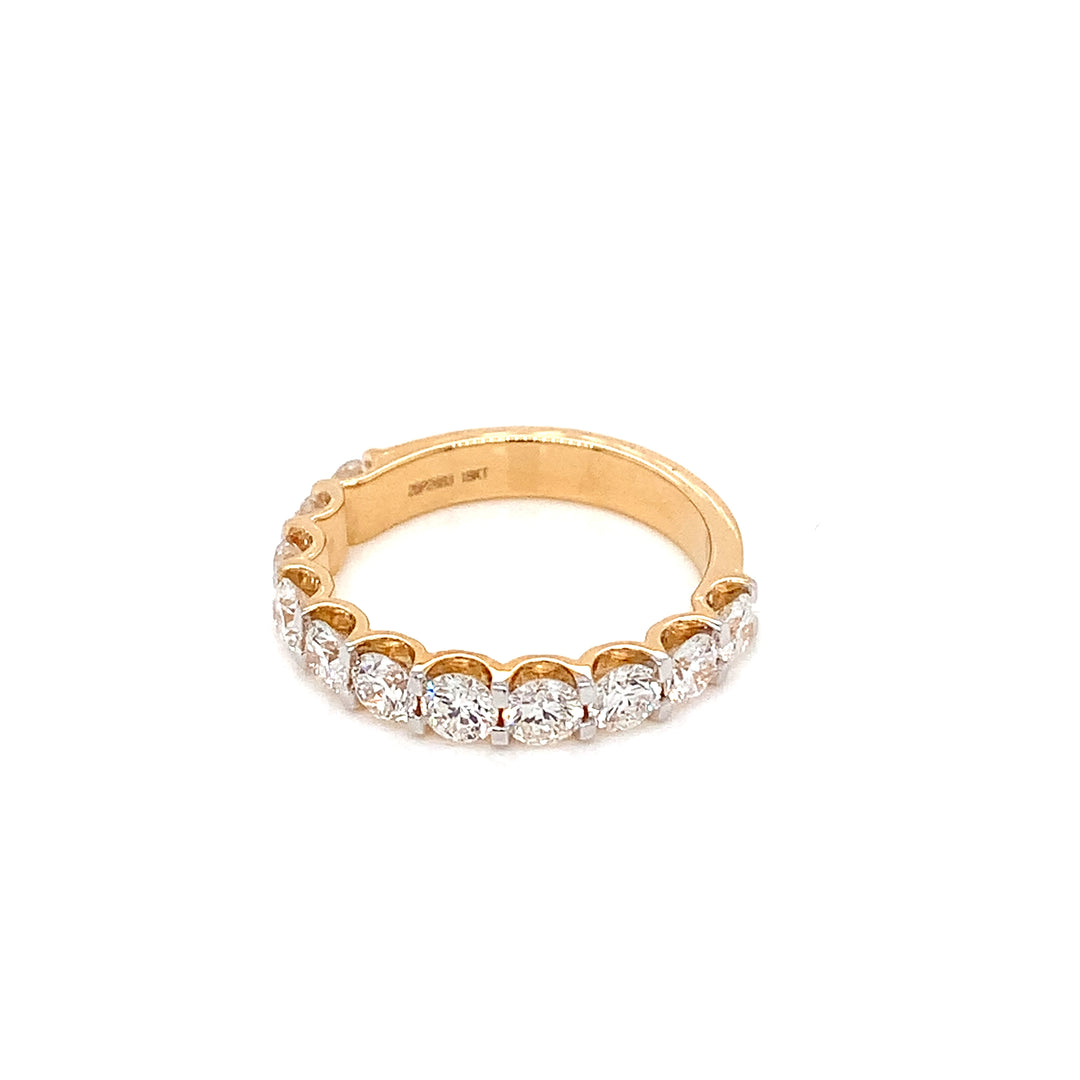 18K YG LAB Grown Diamond Cluster Ring-1pc