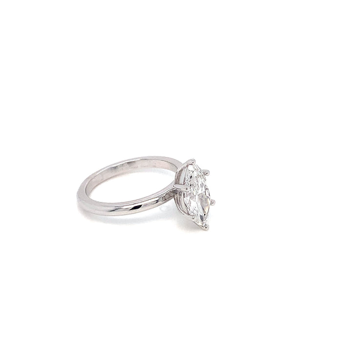 14K WG Marquise Shape LAB Grown Diamond Ring-1pc