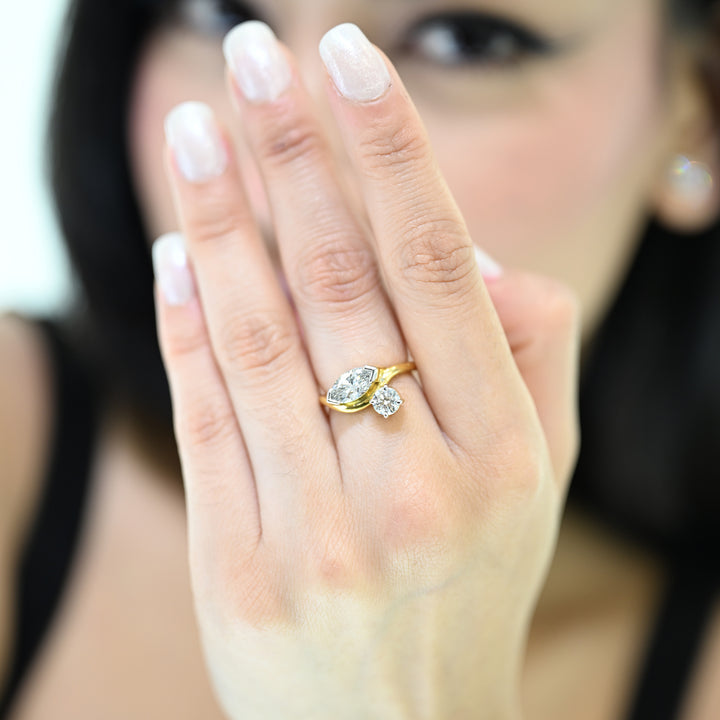 14K YG LAB Grown Diamond Ring-1pc