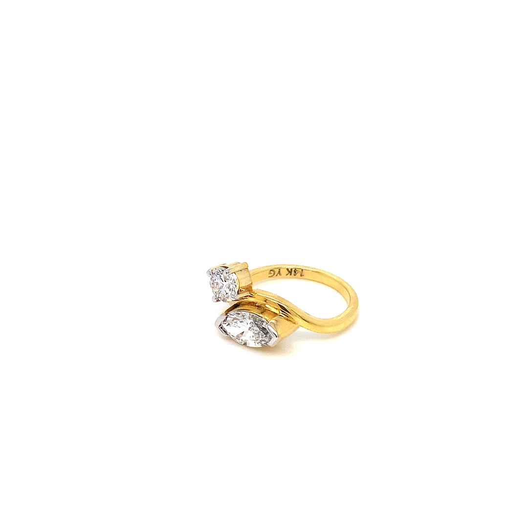 14K YG LAB Grown Diamond Ring-1pc
