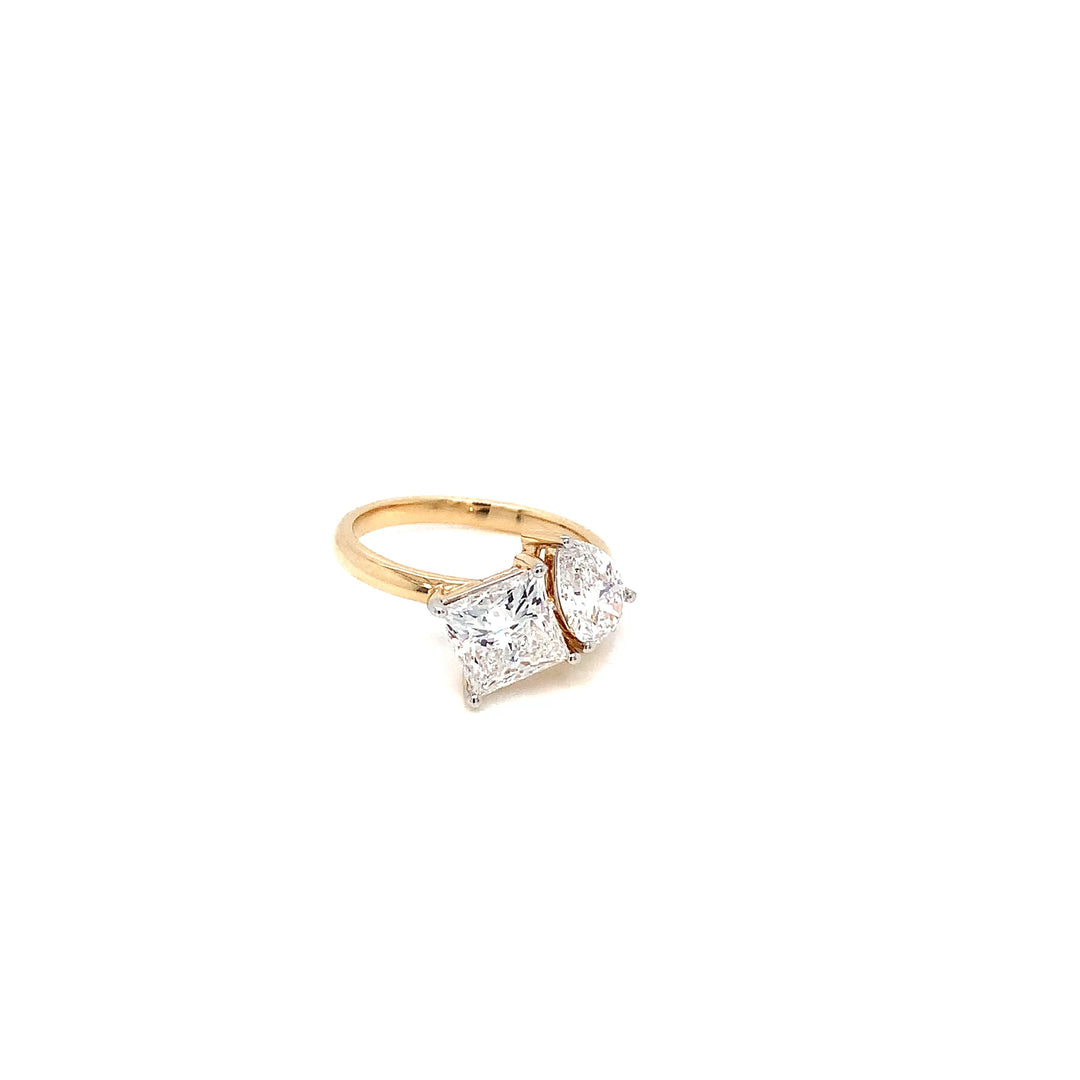 14K YG Moi Toi LAB Diamond Ring-1pc