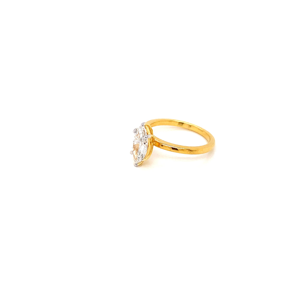 14K YG LAB Grown Diamond Ring