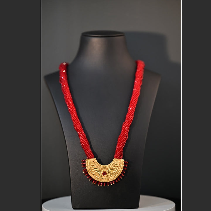 Traditional YG Red Crystal Pendant-1pc