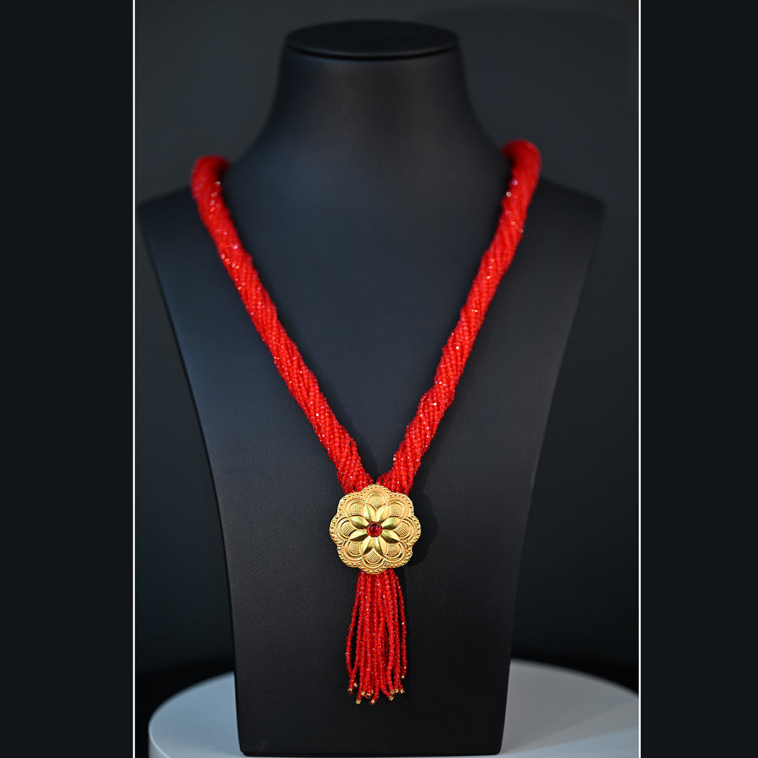 Traditional YG Red Crystal Pendant-1pc