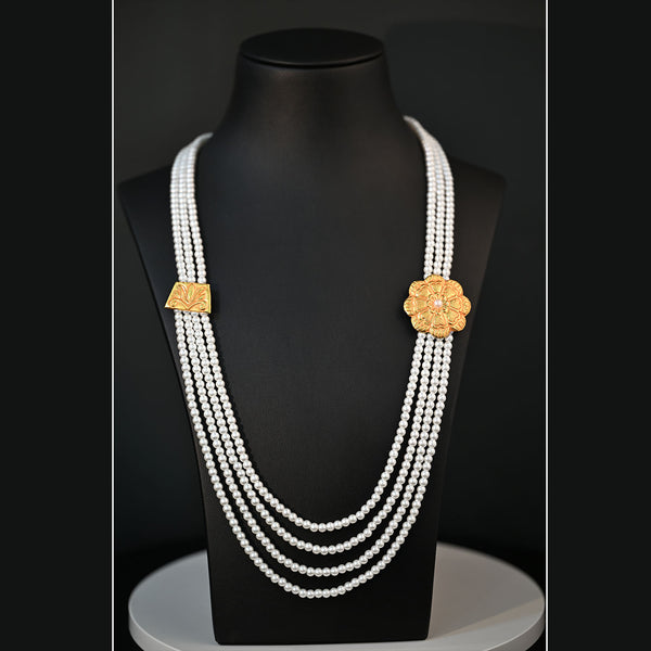 Traditional YG Synthetic Pearl Chandrahaar-1pc