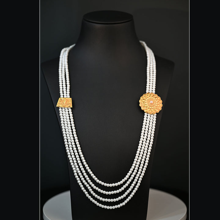 Traditional YG Synthetic Pearl Chandrahaar-1pc