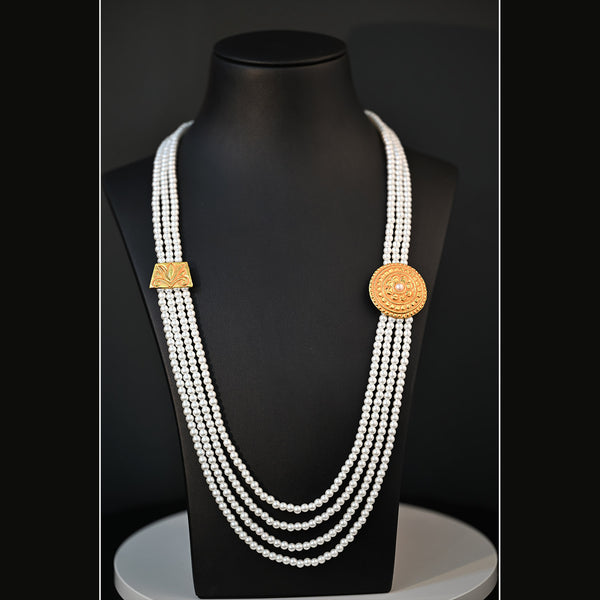 Traditional YG Synthetic Pearl Chandrahaar-1pc