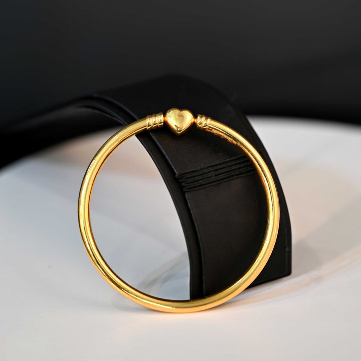 22K YG Heart Bangle-1pc