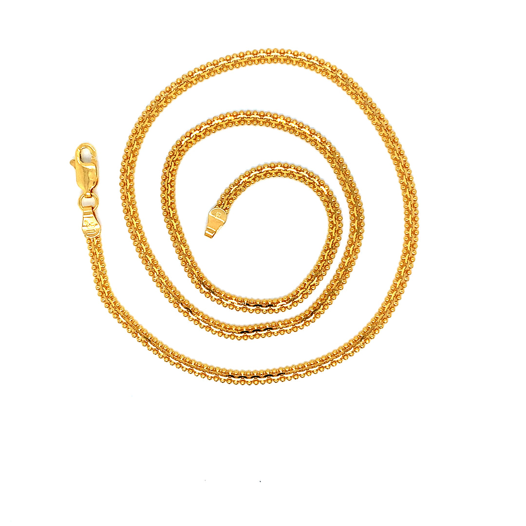 22K YG Fancy Chain-1pc