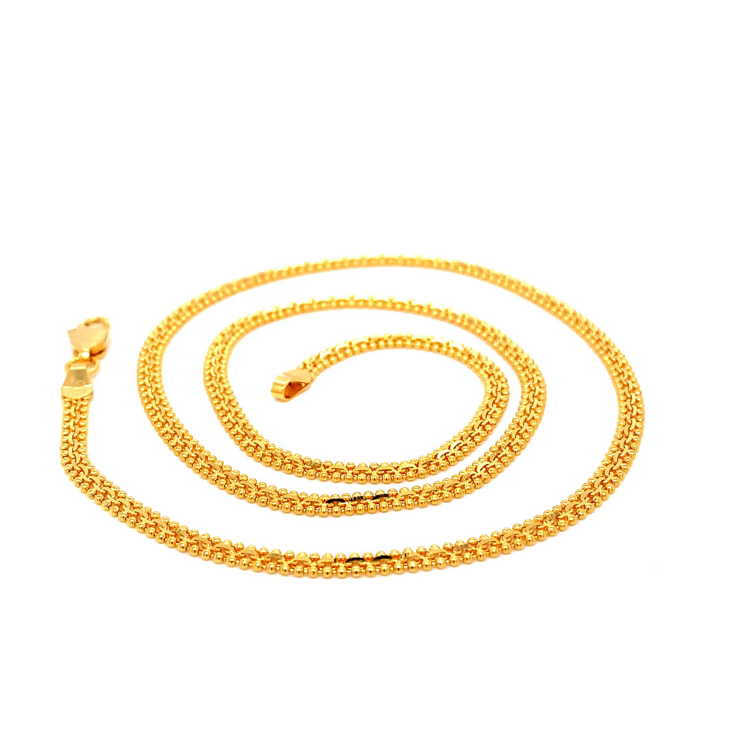 22K YG Fancy Chain-1pc