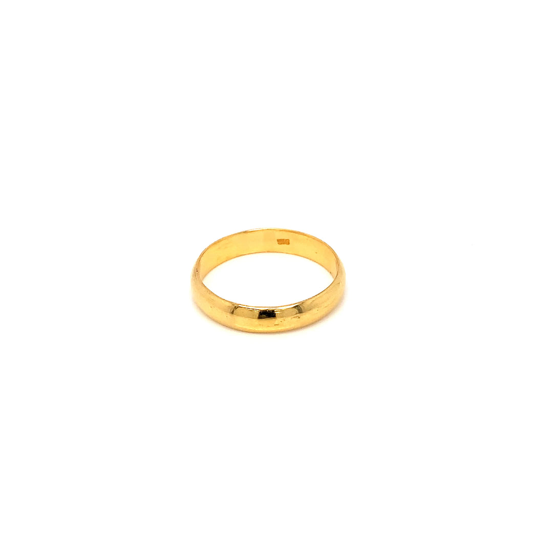22K YG Plain Band Ring-1pc