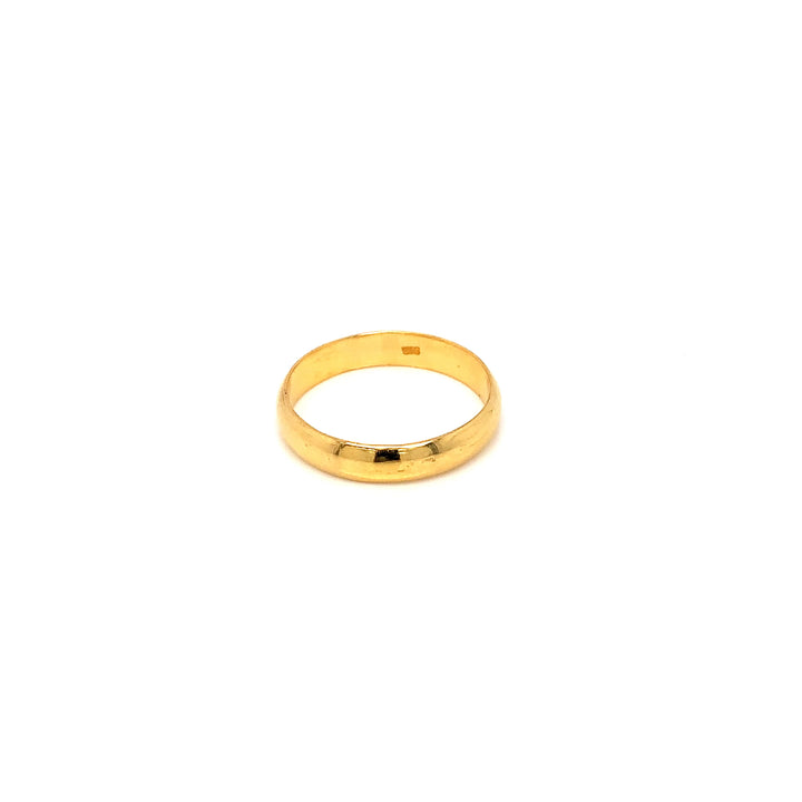 22K YG Plain Band Ring-1pc