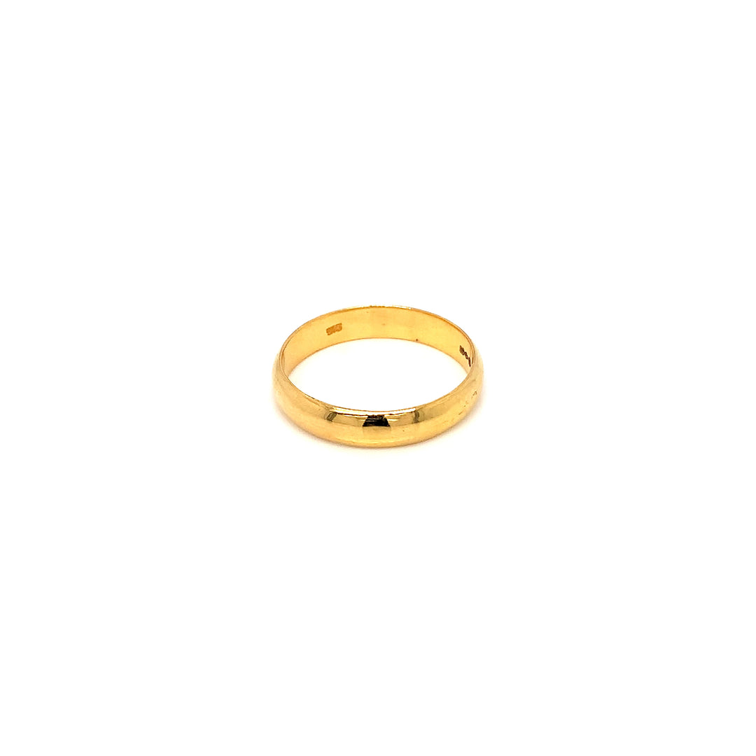 22K YG Plain Band Ring-1pc