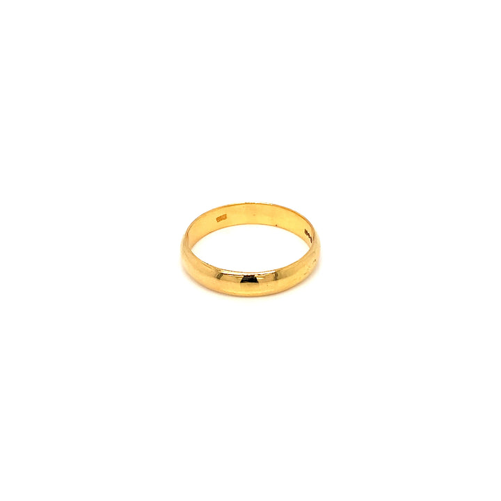 22K YG Plain Band Ring-1pc