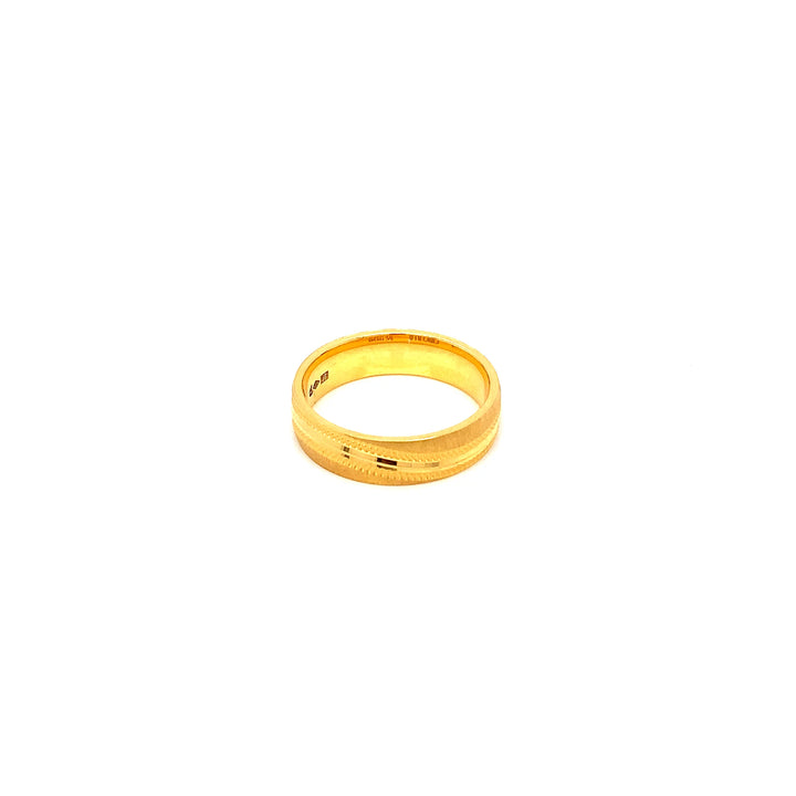 22K YG Fancy Band Ring-1pc