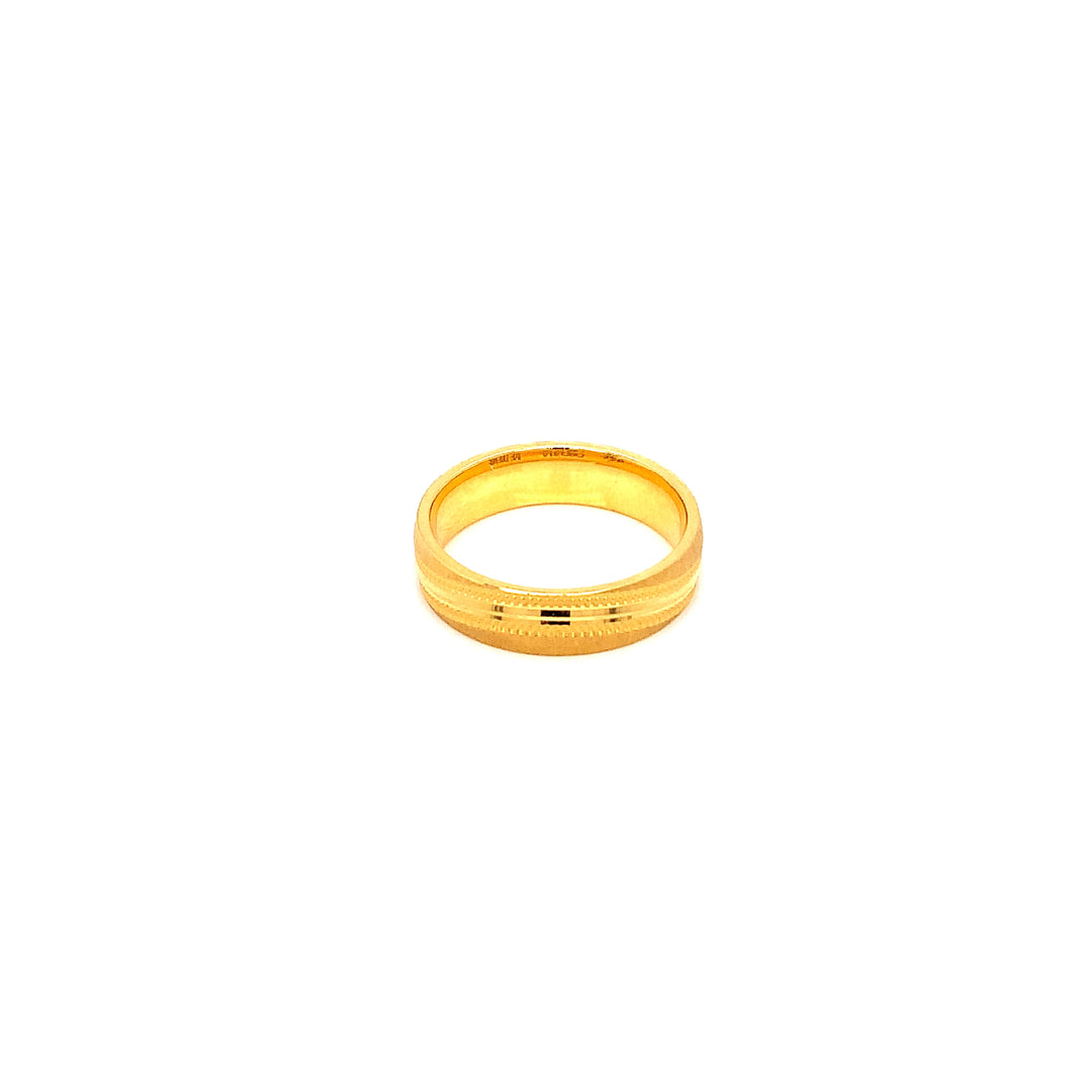 22K YG Fancy Band Ring-1pc