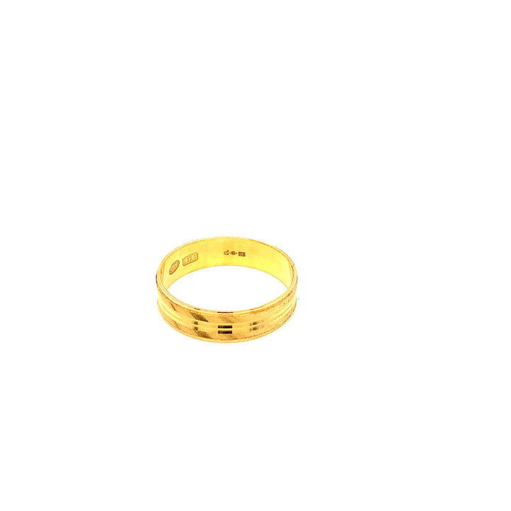 22K YG Fancy Band Ring-1pc