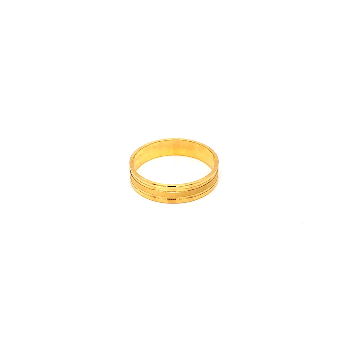 22K YG Fancy Band Ring-1pc