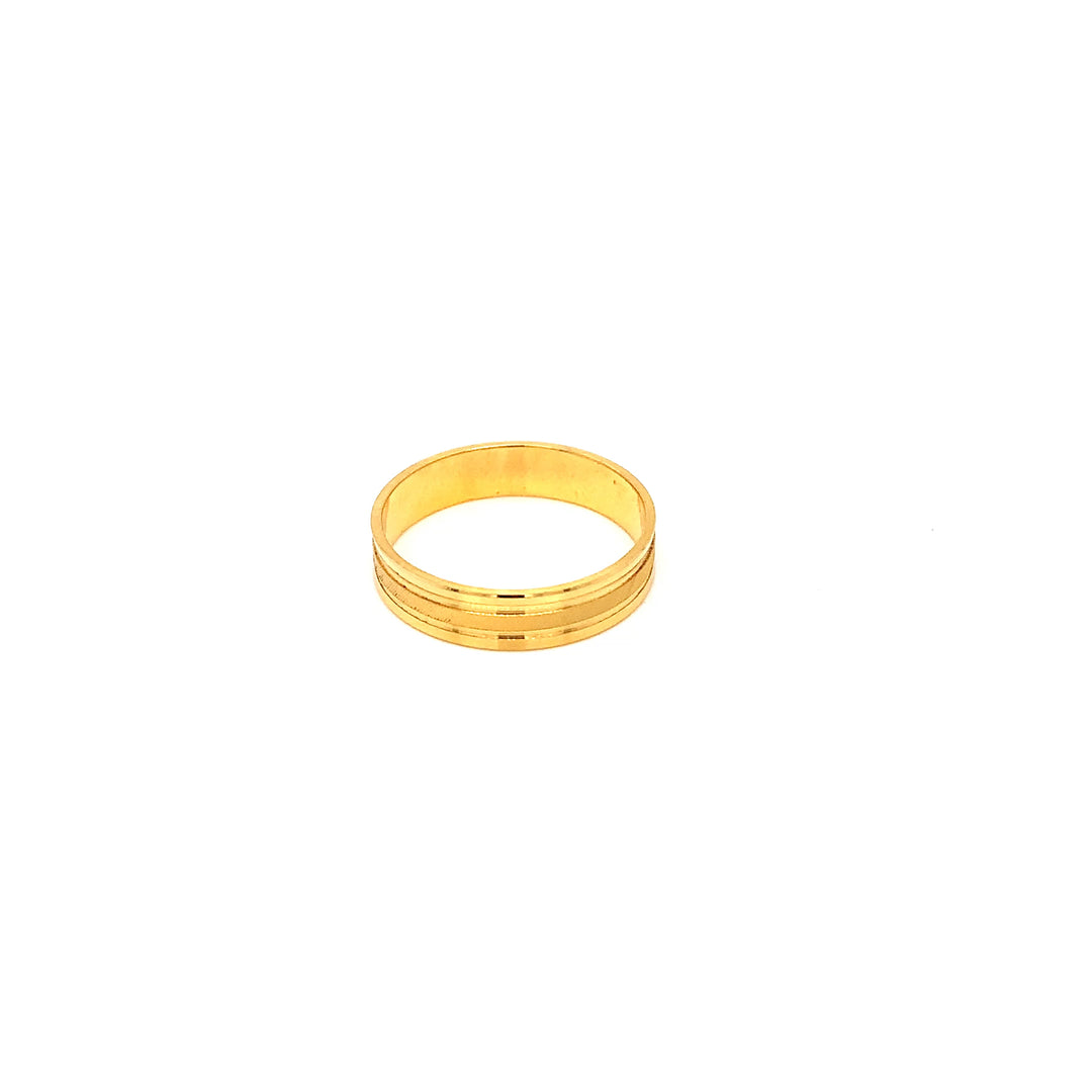 22K YG Fancy Band Ring-1pc