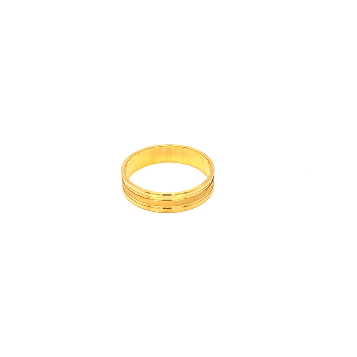 22K YG Fancy Band Ring-1pc