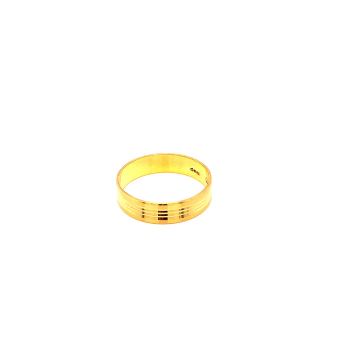 22K YG Fancy Band Ring-1pc