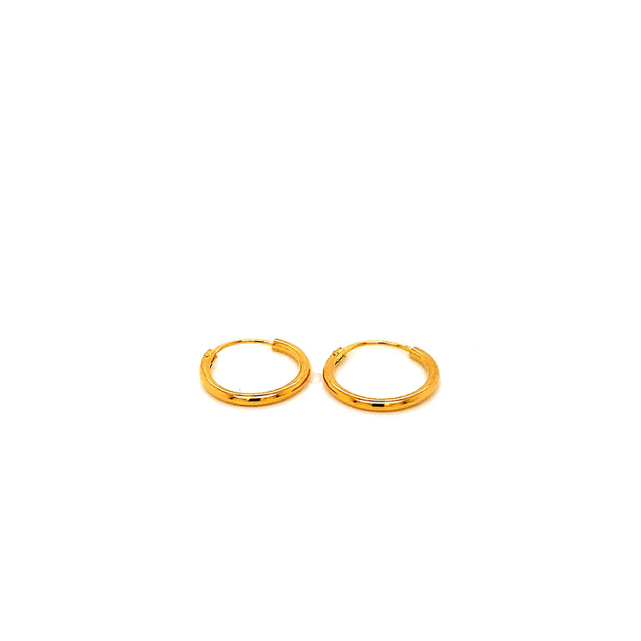 22K YG Hoop Earring-1pair