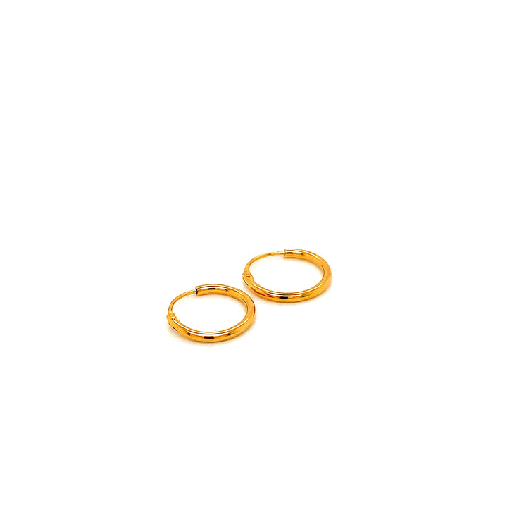22K YG Hoop Earring-1pair
