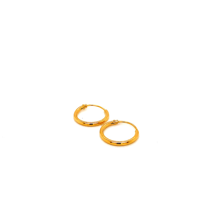 22K YG Hoop Earring-1pair