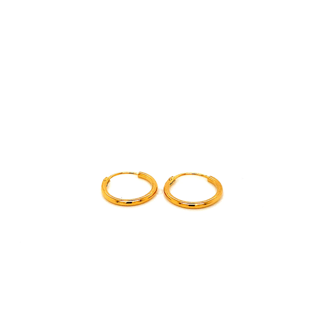 22K YG Hoop Earring-1pair