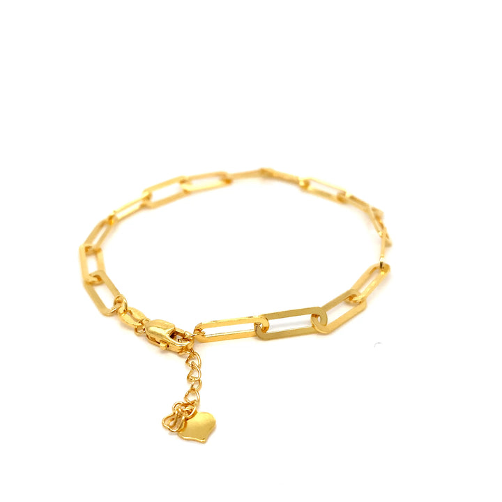 22K YG Fancy Link Bracelet-1pc