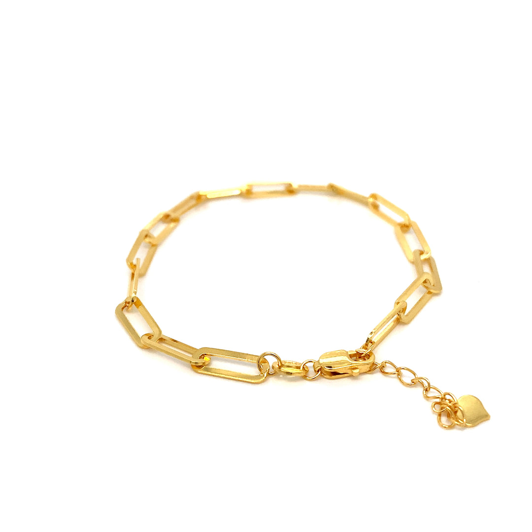22K YG Fancy Link Bracelet-1pc