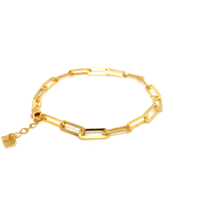 22K YG Fancy Link Bracelet-1pc