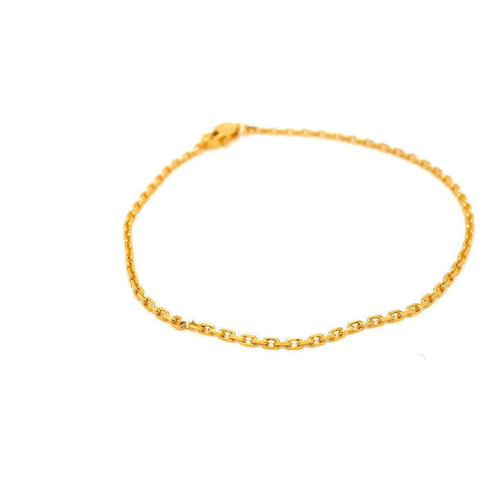 22K YG Fancy Link Bracelet-1pc