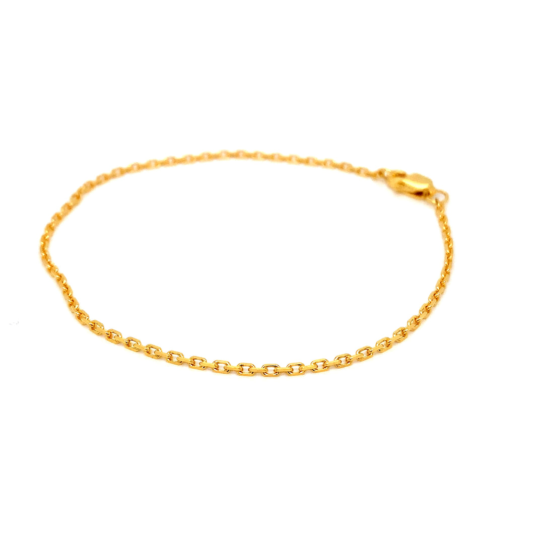22K YG Fancy Link Bracelet-1pc