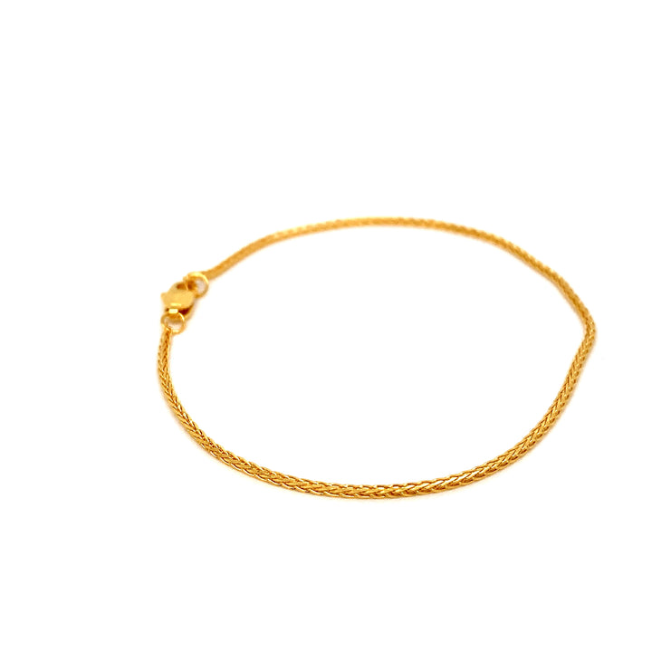 22K YG Wheat Bracelet-1pc