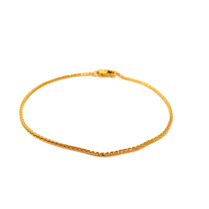 22K YG Wheat Bracelet-1pc