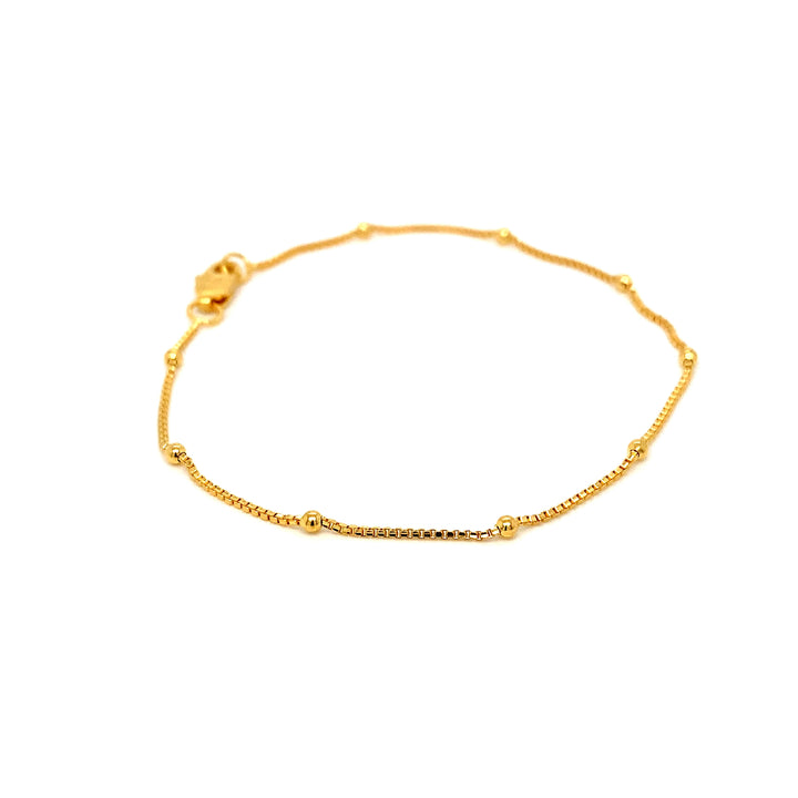 22K YG Ball Bracelet-1pc