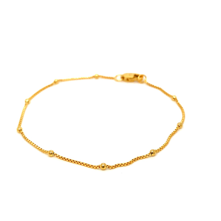22K YG Ball Bracelet-1pc