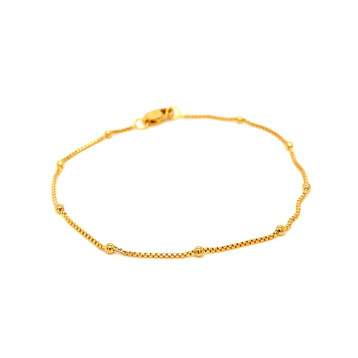 22K YG Ball Bracelet-1pc
