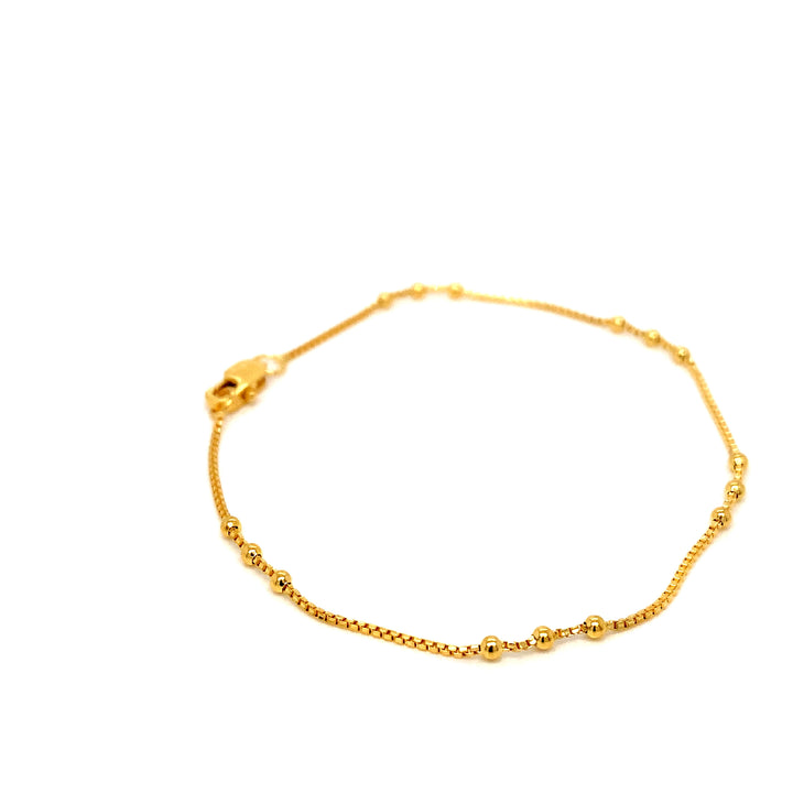 22K YG Ball Bracelet-1pc