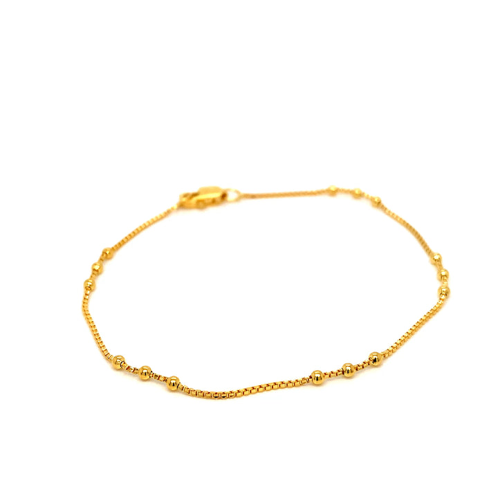 22K YG Ball Bracelet-1pc